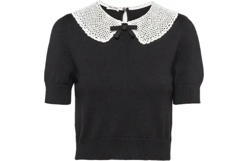 MIU MIU Sweaters Women's Black Crew Neck Moderate Other