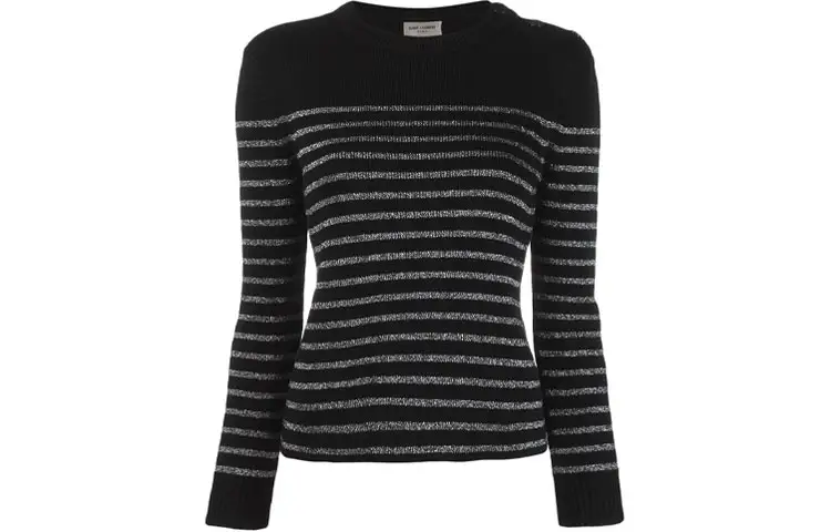SAINT LAURENT FW21 Slim Fit Sweater Women's Black