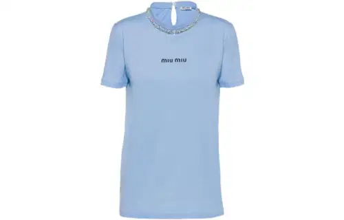 MIU MIU SS22 T Shirt Women's Blue