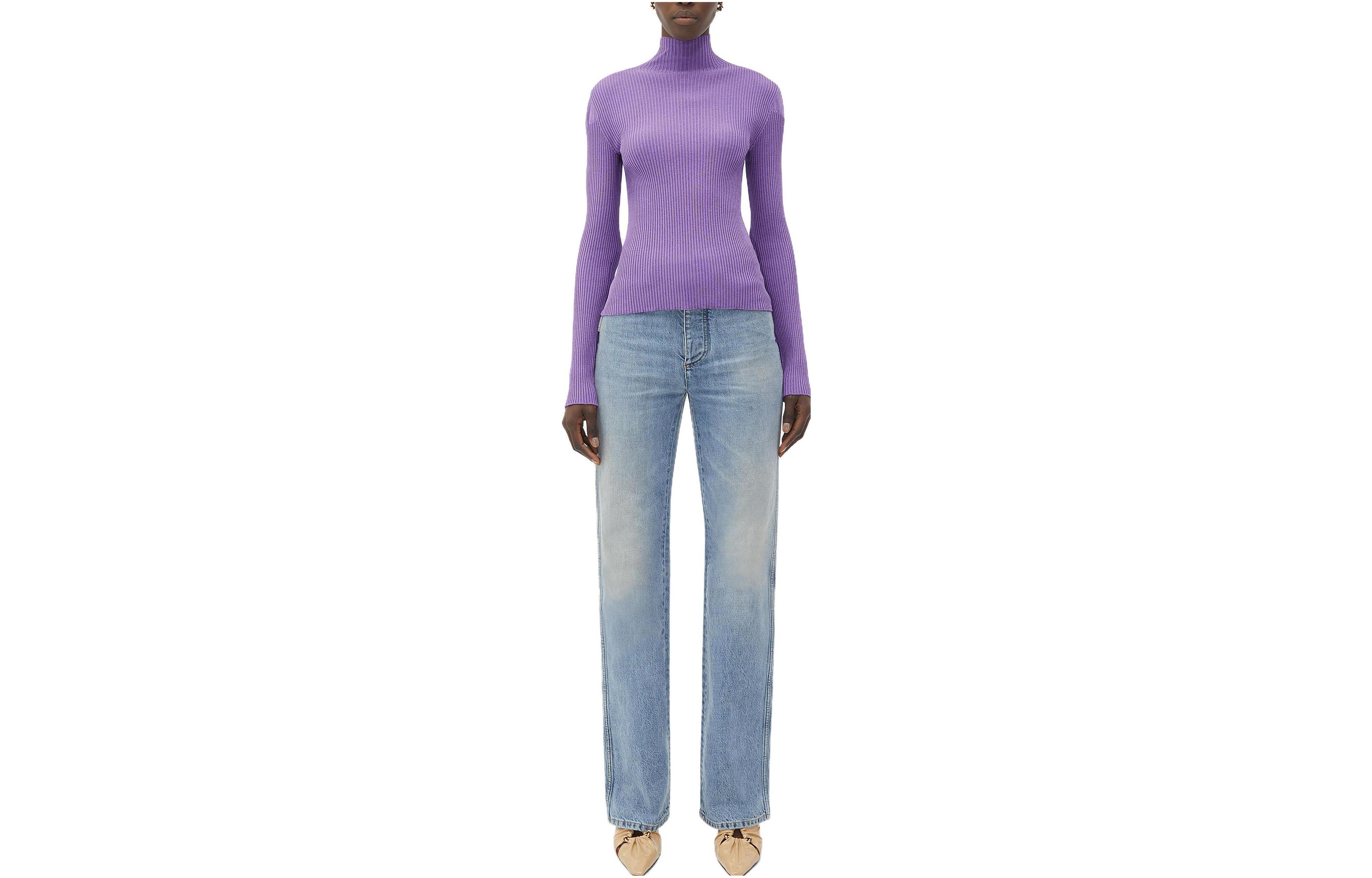 Bottega Veneta Sweaters Women's Purple Turtleneck Moderate Other