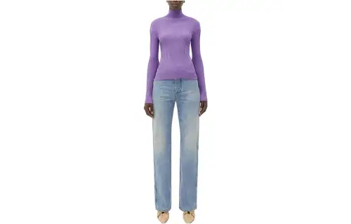 Bottega Veneta Sweaters Women's Purple Turtleneck Moderate Other