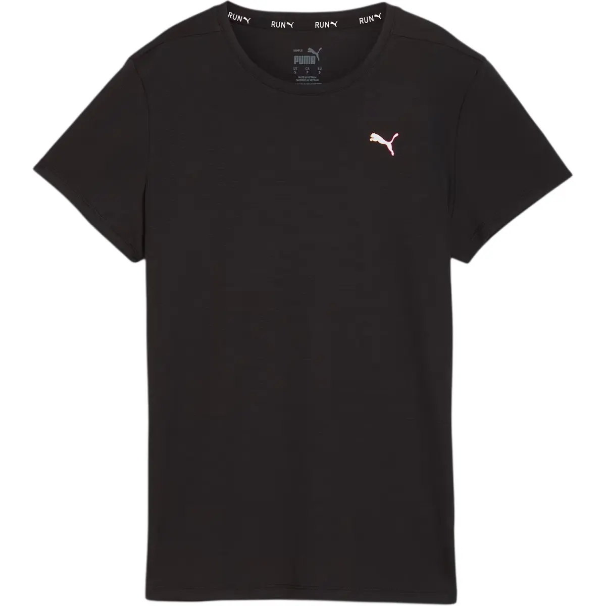 PUMA T-Shirts Women's Black Crew Neck Moderate