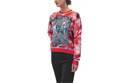 HERMES Sweaters Women's Red Crew Neck Moderate Other