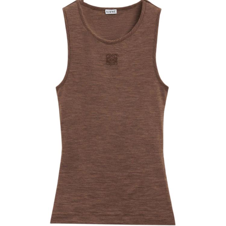 LOEWE Anagram SS25 Women's Pre Selection Collection Tank Top Women's Chocolate Brown
