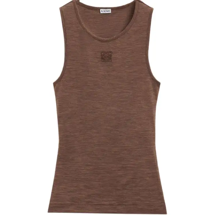 LOEWE Anagram SS25 Women's Pre Selection Collection Tank Top Women's Chocolate Brown