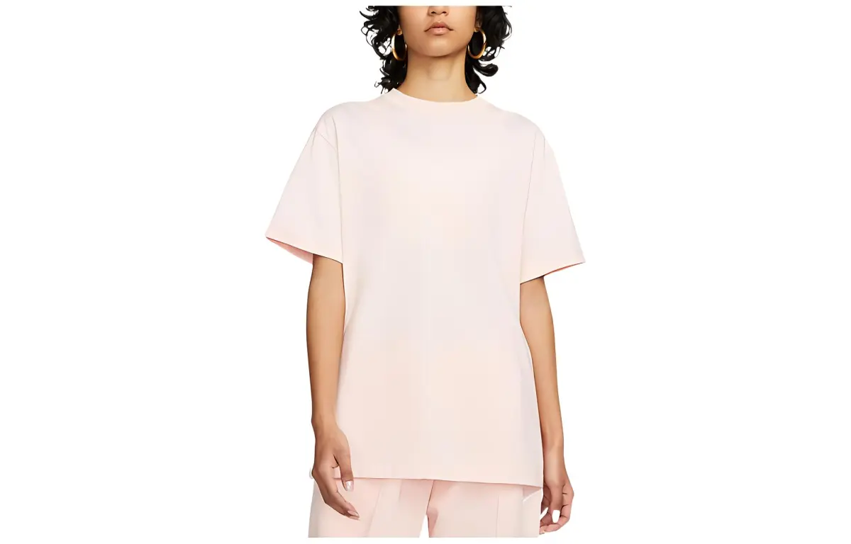 Nike Sportswear Essentials Drop Shoulder Sleeve T Shirt Women's Pink