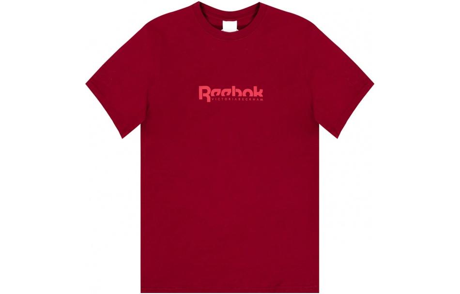 Reebok T Shirts Women's Red Crew Neck Moderate Straight Fit