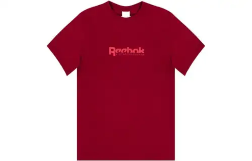 Reebok T Shirts Women's Red Crew Neck Moderate Straight Fit