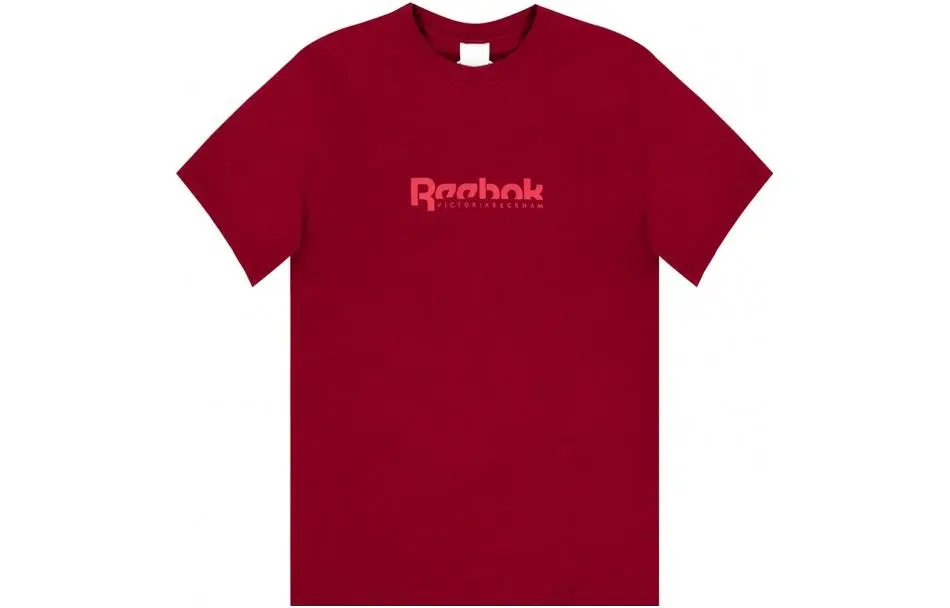 Reebok T-Shirts Women's Red Crew Neck Moderate Straight Fit