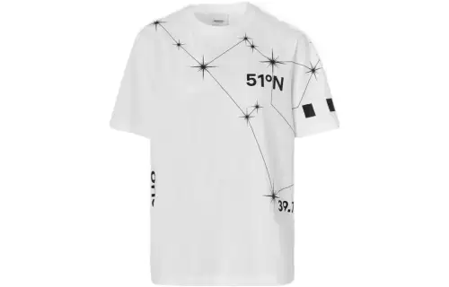 Burberry Constellation Print T shirt White
