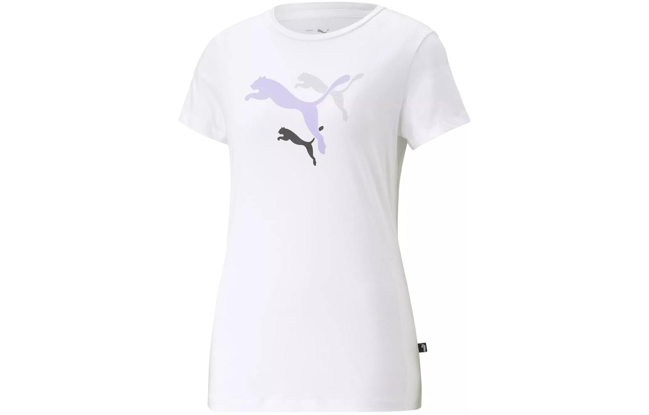 PUMA ESS+LOGO POWER TEE W T Shirt Women's White