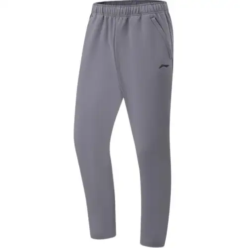 Li Ning Fitness Series Solid Color Mid Rise Comfortable And Breathable Fleece Lined Thermal Straight Fit Sports Pants