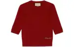 GUCCI Sweaters Women's Red Crew Neck Moderate Other