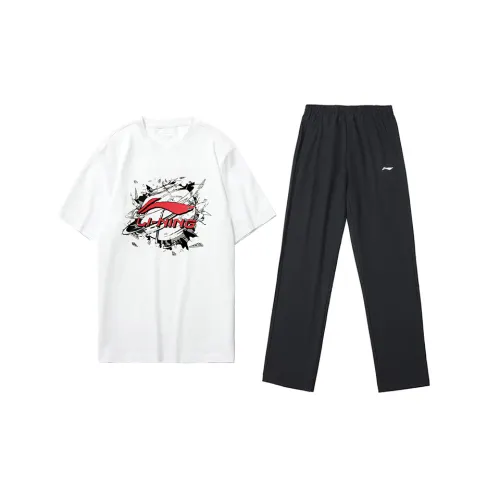 Li Ning Casual Sportswear Men's Crew Neck Moderate