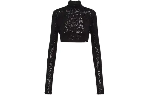 PRADA Sequinned Cropped Top