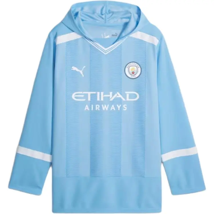 PUMA Manchester City Manchester City Oversized Winter Football Jersey Soccer Jersey Men's Light Blue
