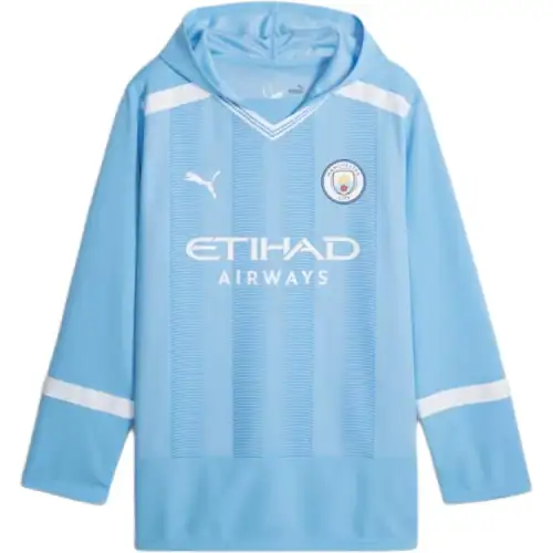 PUMA Manchester City Oversized Winter Football Jersey Soccer Jersey Men's Light Blue