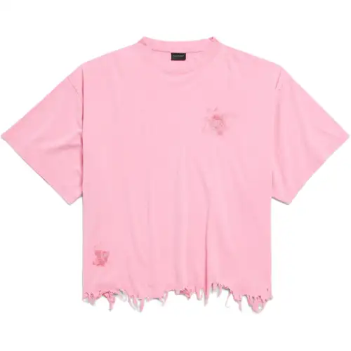 Balenciaga Nail Polish Cropped T Shirt