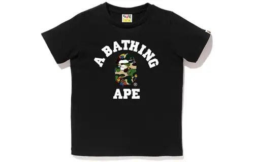 A BATHING APE T Shirts Women's Crew Neck Moderate Straight Fit