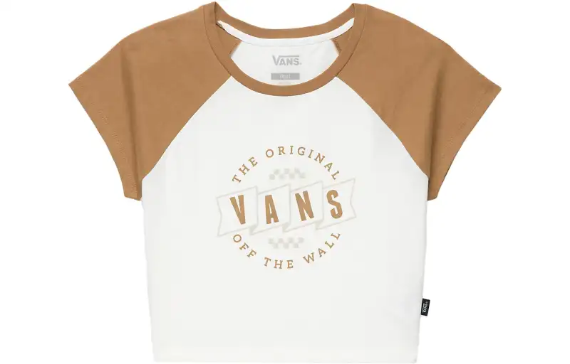 Vans OTW BRANCH Crop Tops Women's White Crew Neck Moderate