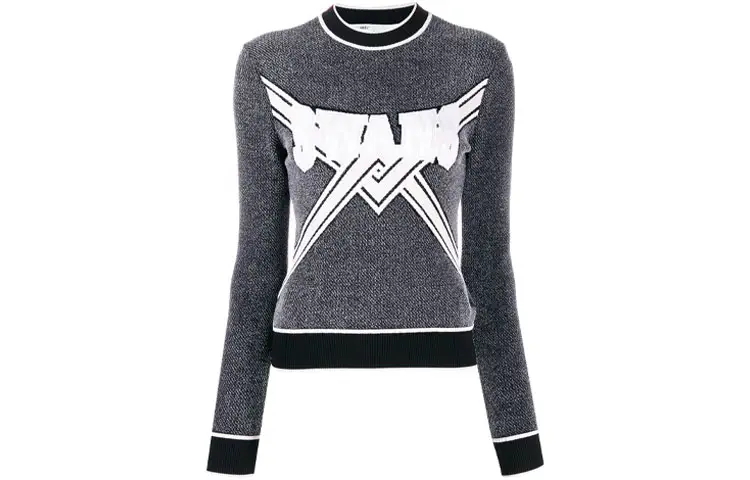 OFF-WHITE knitted logo top