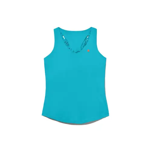 FILA Tank Tops Women's Blue V Neck Moderate Racerback