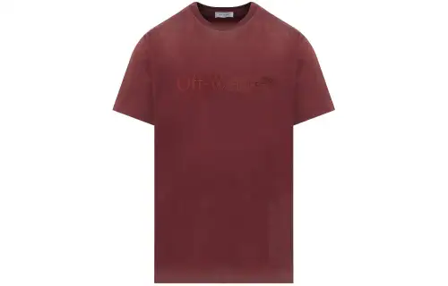 OFF WHITE Regular Sleeve T Shirt, Slim Fit Women's Brick Red
