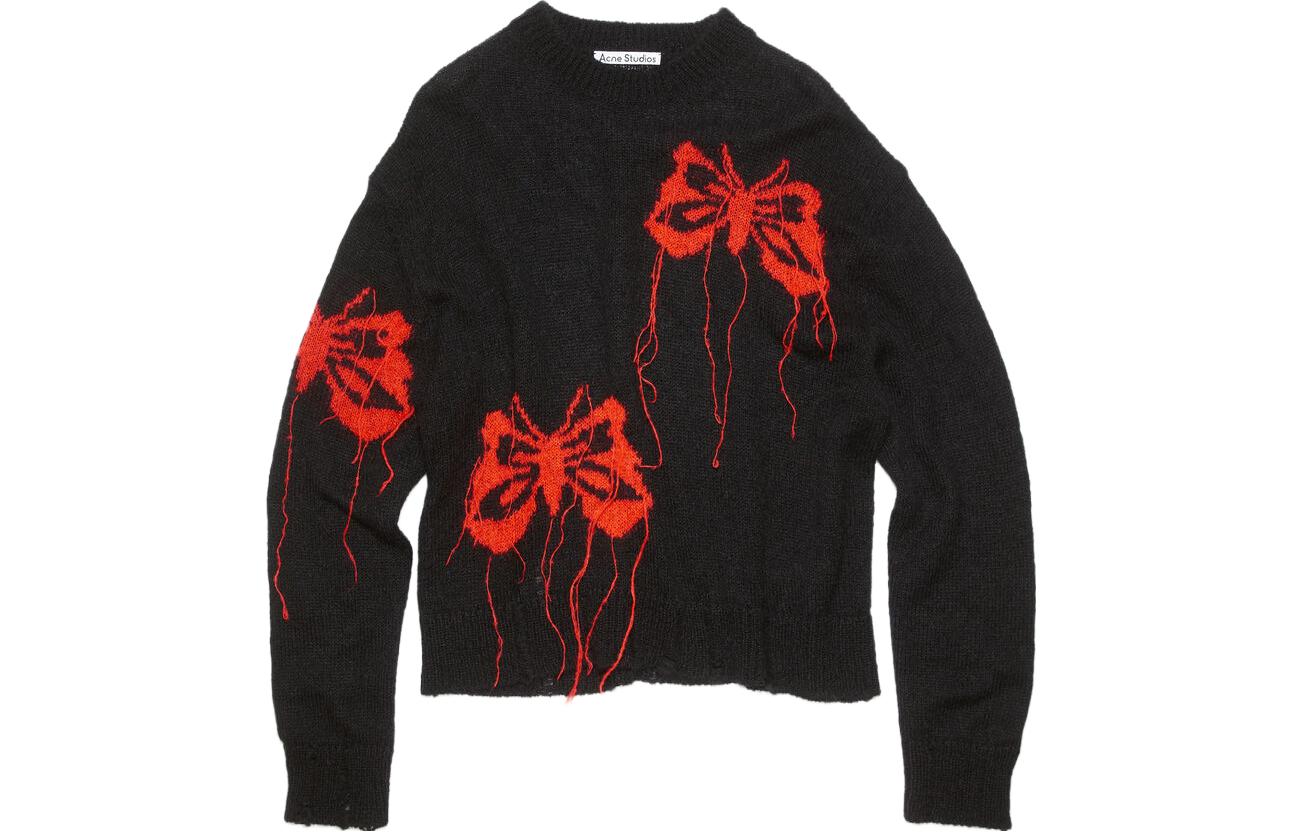 Женский худи Acne Studios Butterfly Sweater (черно-красный)
