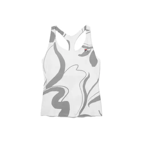 FILA Tank Tops Women's White Crew Neck Moderate Racerback