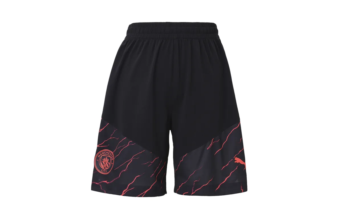 PUMA Manchester City Soccer Bottoms Men's Black Moderate Irregular