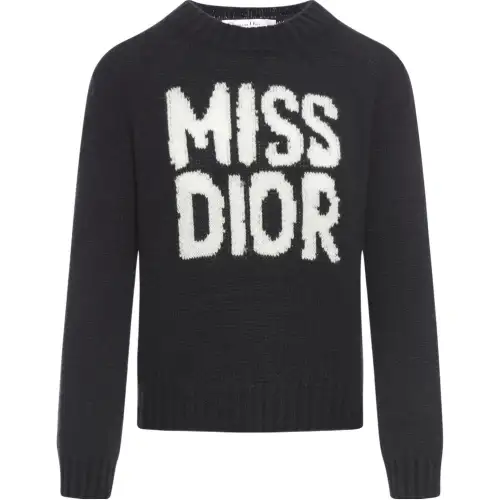 DIOR Sweaters Women's Black Crew Neck Moderate Other