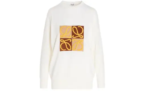 LOEWE Sweaters Women's White Crew Neck Moderate Other
