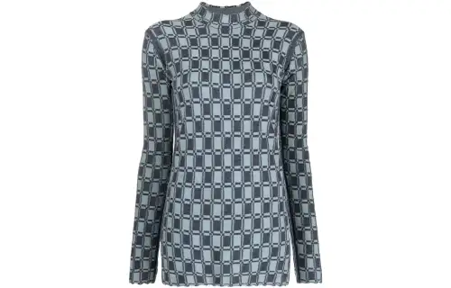 【Previous Season】geometric-print long-sleeve jumper