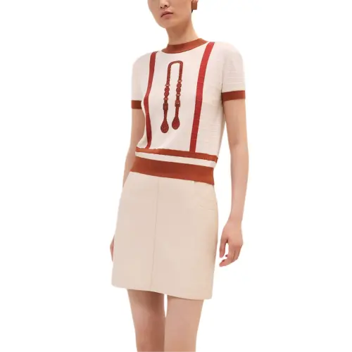 HERMES Regular T Shirt Women's Beige