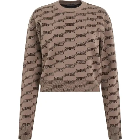 Balenciaga Bb Monogram Knitted Jumper