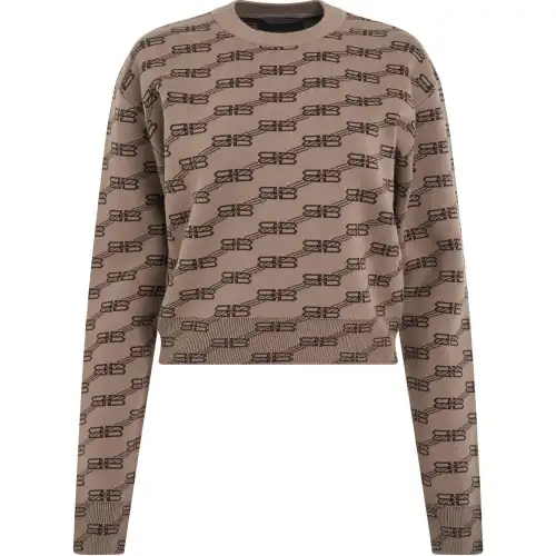 Balenciaga Bb Monogram Knitted Jumper