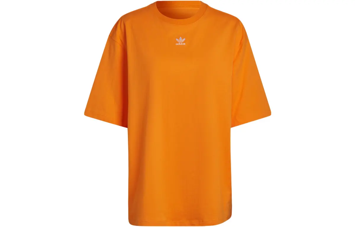 Adidas Originals Drop Shoulder Sleeve T Shirt Women's Light Orange Yellow