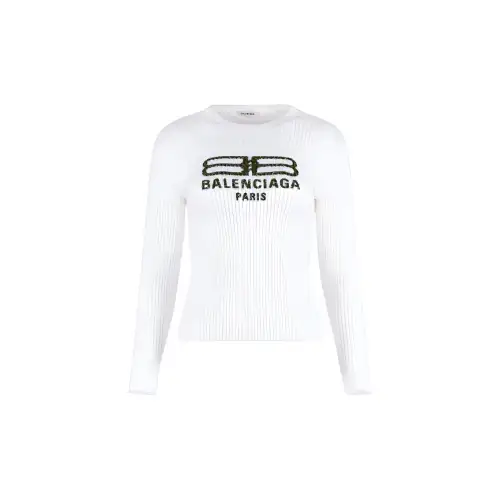 Balenciaga SS23 Sweater Regular Fit Women's White
