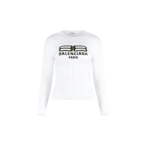Balenciaga SS23 Sweater Regular Fit Women's White