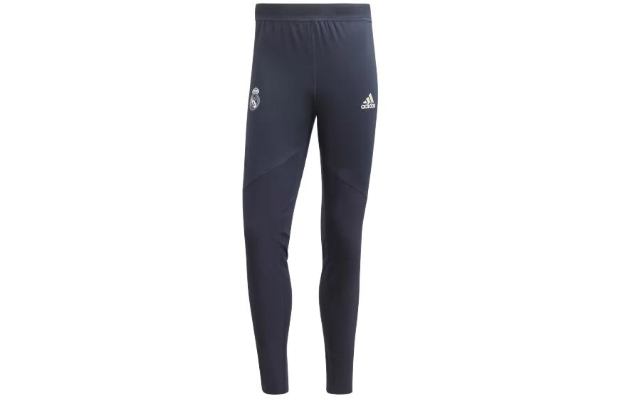Adidas, royal football dark blue trousers for training, slim fit, for running, mid rise