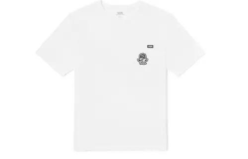 Vans X LIZZIE ARMANTO T Shirts Women's White Crew Neck Moderate Straight Fit