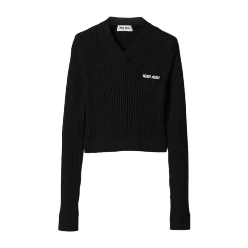 MIU MIU Logo patch Top