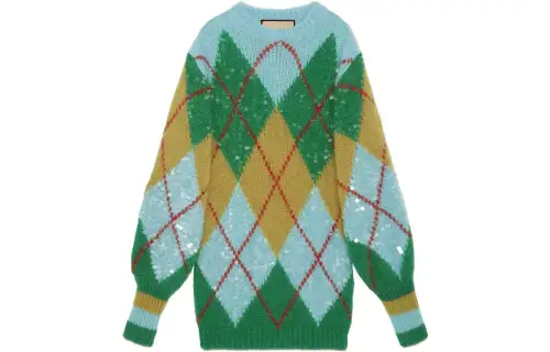 【Previous Season】sequinned argyle jumper dress