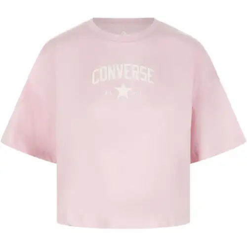 Converse T Shirts Women's Pink Crew Neck
