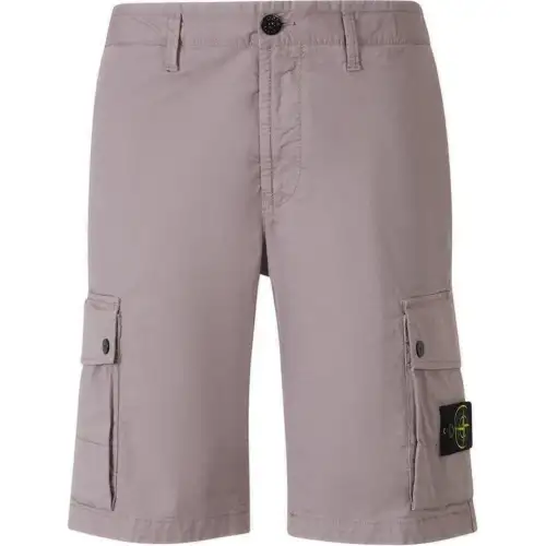 STONE ISLAND Casual Shorts Men's Purple