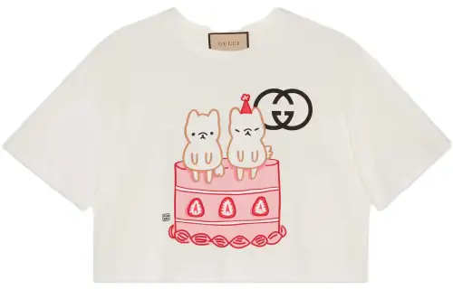 GUCCI Pre Owned 2010s Cropped Cotton T shirt