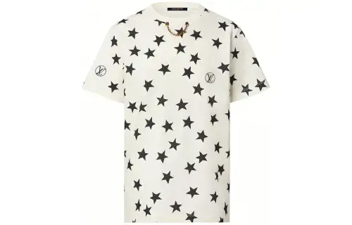 LOUIS VUITTON New Quarterly Products Of LV T Shirts Women's White Crew Neck Moderate Straight Fit