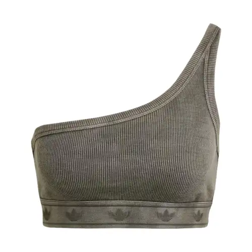 Adidas Originals ribbed one-shoulder top