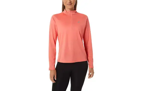 Asics CORE LS 1/2 ZIP TOP W T Shirt Women's Orange