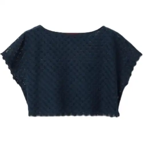 GUCCI Double G Flower Lace Top